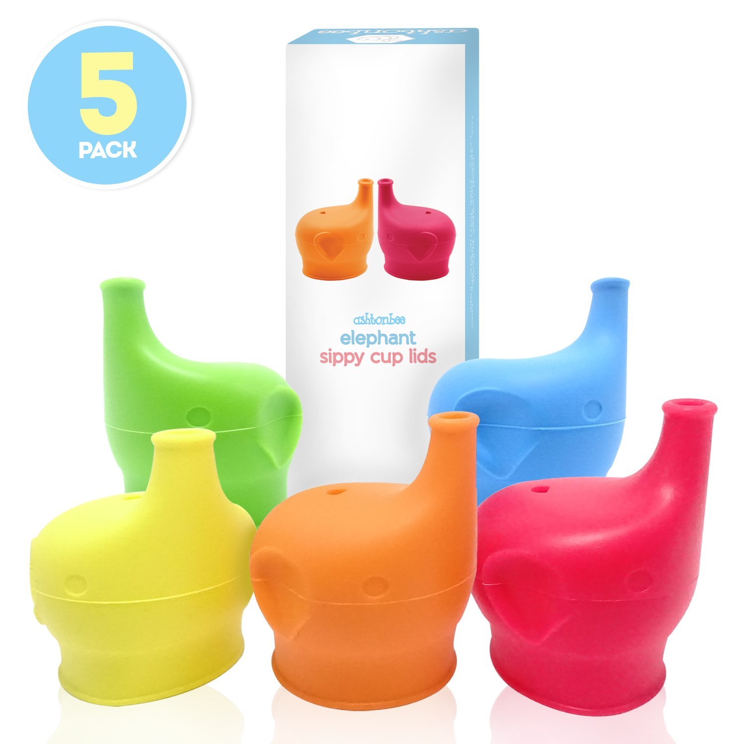 Silicone Sippy Cup Lids (5 Pack) Elephant Silicone Spout for baby easy clean 14567112946 eBay
