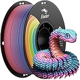 Creality 3D Printer Filament 1.75mm, Rainbow Upgrade PLA+ Filament Strong Toughness No-Tangling Vacuum Packaging 3D Printing Filament Fit Most 3D Printers, 1kg Spool, Accuracy +/- 0.02mm, Multi-Color