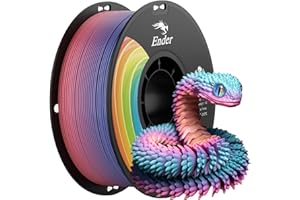 Creality 3D Printer Filament 1.75mm, Rainbow Upgrade PLA+ Filament Strong Toughness No-Tangling Vacuum Packaging 3D Printing Filament Fit Most 3D Printers, 1kg Spool, Accuracy +/- 0.02mm, Multi-Color