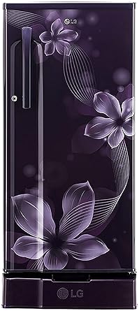 LG 188 L 2 Star Direct Cool Single Door Refrigerator(GL-D191KPOW.APOZEBN, Purple Orchid, Base Stand with Drawer,Smart Inverter Compressor)