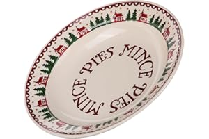 Hemobllo Christmas Ceramic Dinner Plates Set, 8-Inch Multi-Function Xmas Salad and Dessert Serving Plates,