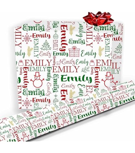 Personalised Christmas Wrapping Paper - Design 2 - Turned Art