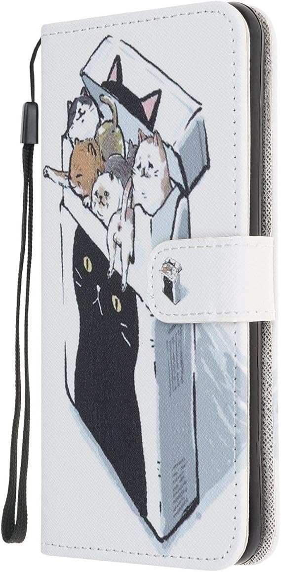 Skyhewen Samsung Galaxy A22 4G Case Flip PU Leather Shockproof Wallet Card Slots Premium Cover for Samsung Galaxy A22 4G with Magnetic Closure Built in Kickstand Cats