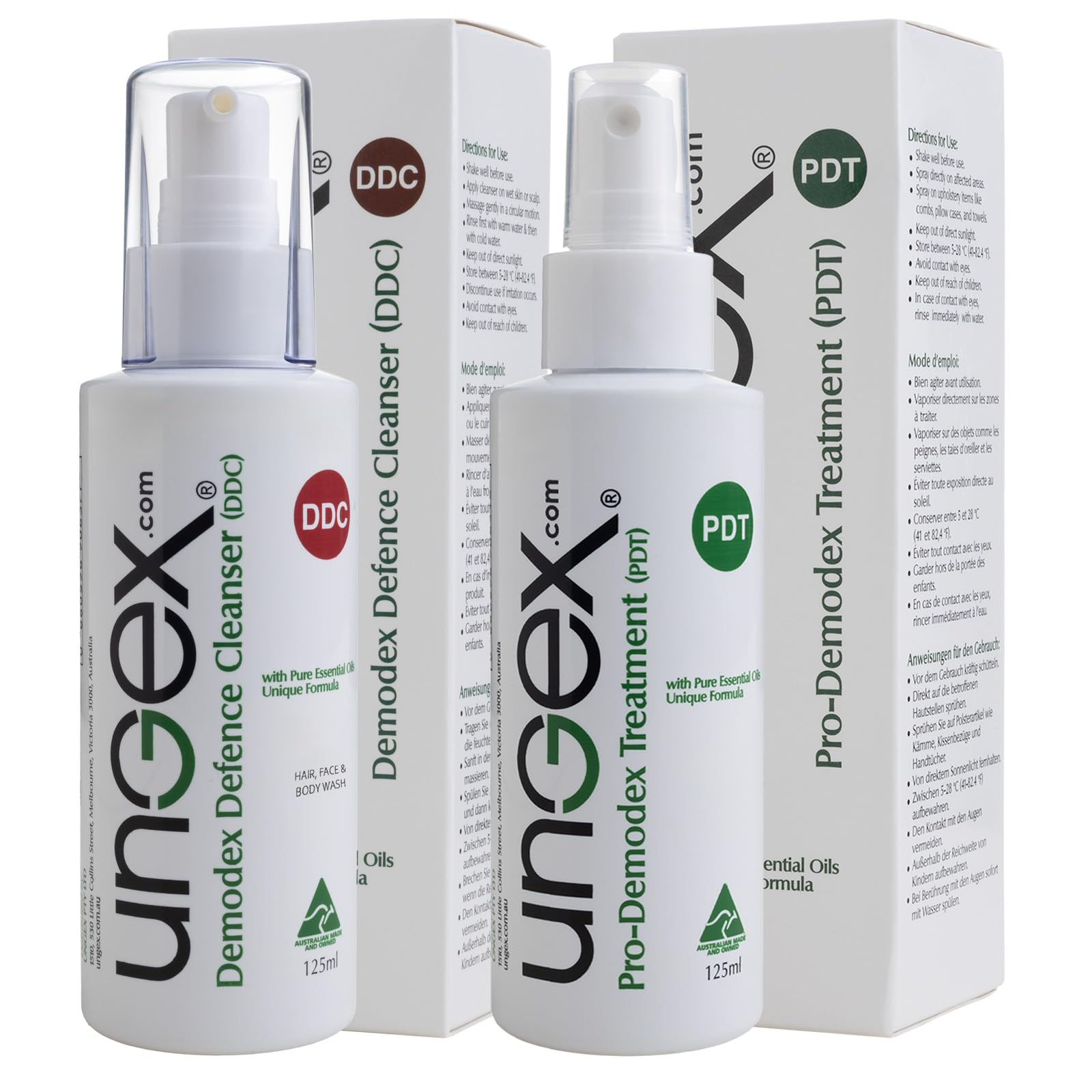Ungex Demodex Solution | Demodicosis Acne Rosacea, Itching, Crawling Sensation Treatment | Basic Kit-i