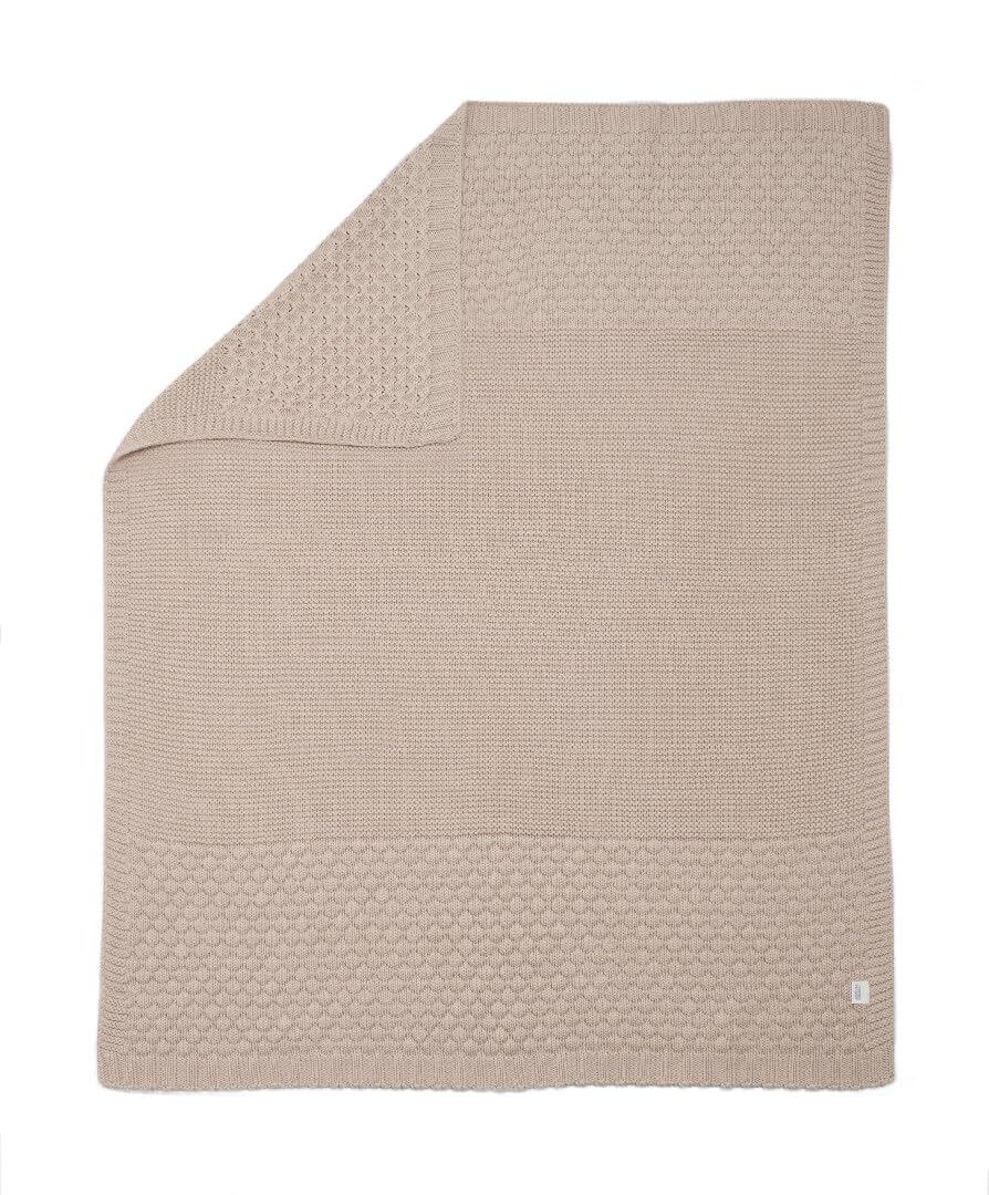 Mamas & Papas Small Knitted Blanket, Bubblegum Pink