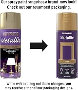 Rust-Oleum 400ml Metallic Spray Paint Elegant Gold Quick Dry Durable Interior view 4