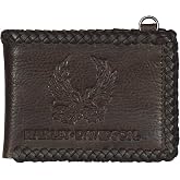 Harley-Davidson Men's Ride Free Bi-Fold Leather Wallet w/RFID Protection - Brown