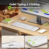 Seenda WGJP-031B Wireless Keyboard and Mouse Set Ultra Thin Aluminum Silv/White view 4