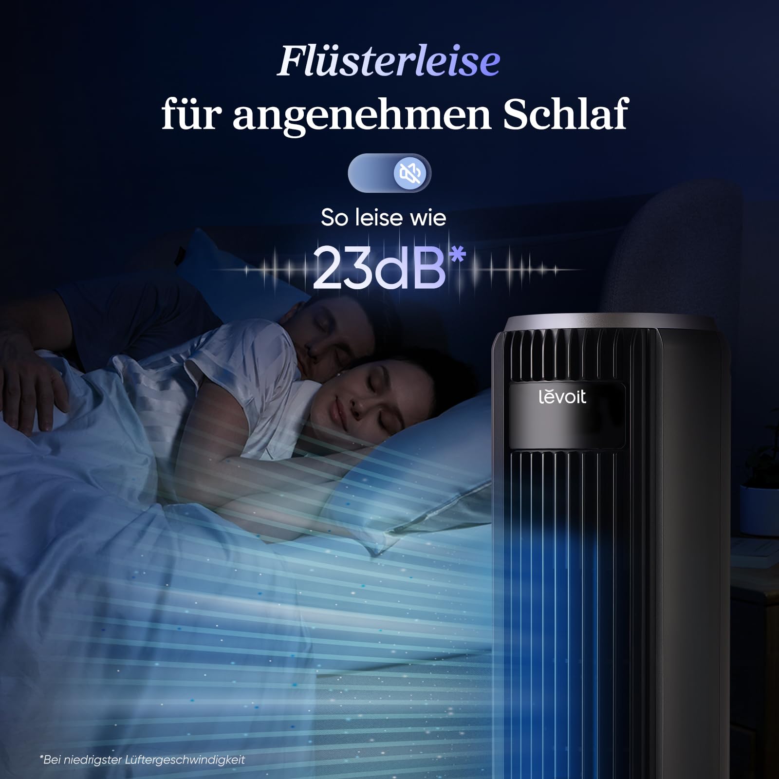Levoit-Sehr Leiser Turmventilator mit Fortschrittlichem Schlaf und Automodus-5 Geschwindigkeiten 4 Modi 12Std Timer Ventilator-Oszillierende Tower Fan mit Fernbedienung für Schlafzimmer Schwarz 92CM 3