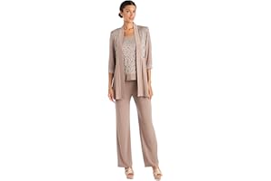 R&M Richards Womens Lace Pant Set