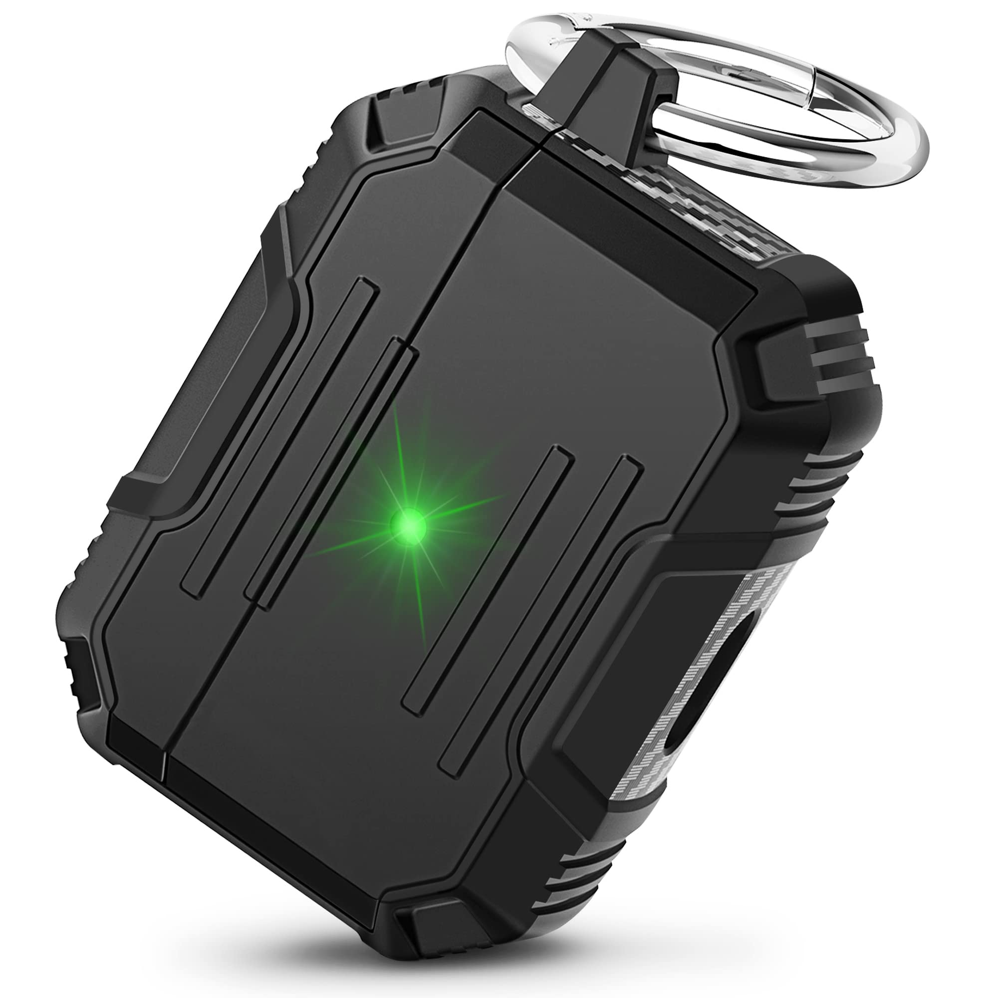 Epxee Case for AirPods 3, [Front LED Visible] [Wireless Charging] Case for AirPods 3rd Generation Protective Case - Smooth Black