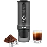 OutIn Nano Portable Electric Espresso Machine, Travel Coffee Maker | Self-Heating USB-C Car Coffee Maker for Ground Coffee &amp; NS Capsules, Ideal for Camping, RV, Hiking and Office, Space Gray