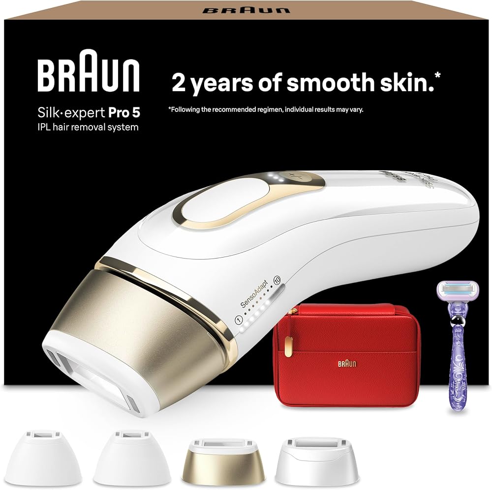 Braun IPL Silk Expert Pro 5 Hair Removal Device with Accessories