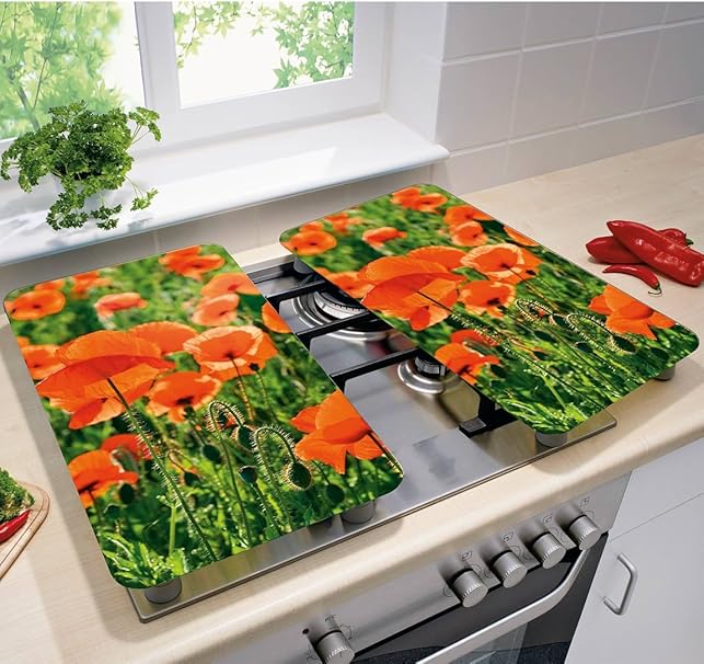 Set of 2 Universal Hob Covers Chopping Board Work Surface Amazon.co.uk