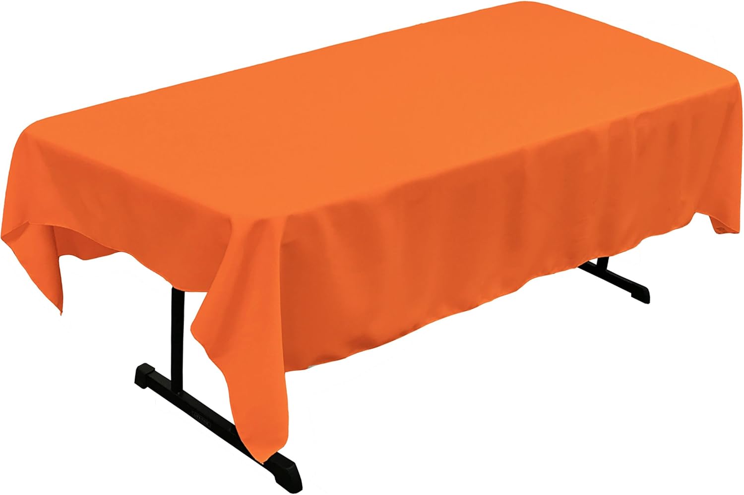LA Linen Polyester Poplin Rectangular Tablecloth, 60 x 84, Orange: Home & Kitchen