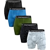 Holure Men's Performance Compression Shorts Athletic Workout Running Underwear (3 or 5 Pack)