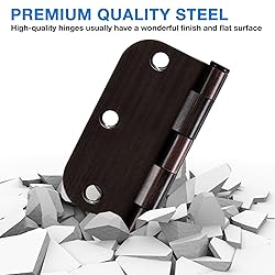 6 Pack Oil Rubbed Bronze Door Hinges 3.5" x 3.5