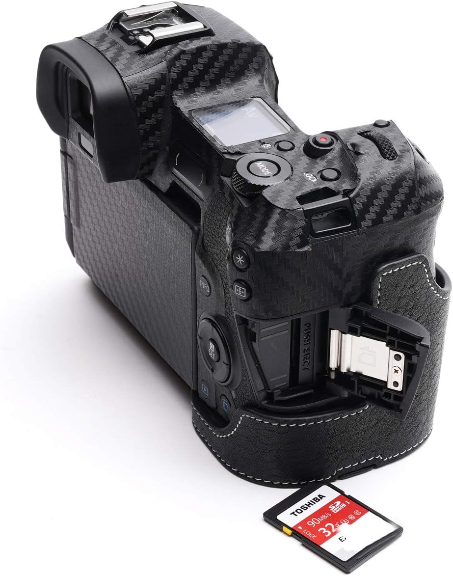 Black Hand Strap Eos R Camera Case BolinUS Handmade Genuine Real