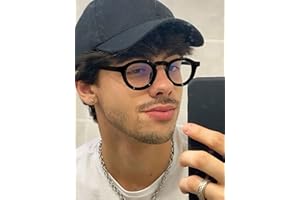 1PC Men's Retro College Style Round Frame Fashion Glasses, Suitable For Daily Reading, Outfit Matching