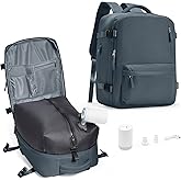 Vacuum Compression Backpack, Travel Vacuum Backpack with Electric Vacpack Pump, Flight Approved Carry On Personal Item Suitcase Luggage for Men Women, Dark Blue, Large