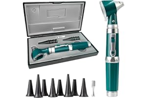Scian Otoscope - Ear Scope with Light, Ear Infection Detector and Pocket Ear Checker Kit with 3X Magnify Lens, Suitable for Kids, Adults, Doctors, Pets(Green)