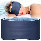 SARISUN Sleep Mask, Eye Mask for Sleeping, Upgrade Ultra-Soft Blackout Eye Cover for Women Men, Wider Adjustable Strap for Side Sleeper, Travel, Nap, Yoga, Relief Eye, Blue