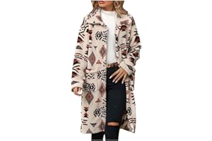 ZWSPTO Women's Ethnic Printed Loose Collared Jacket Vintage Color Blocking Raglan Sleeve Casual Coat Windbreaker