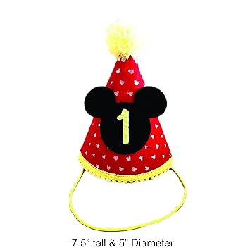 Amazon Com Mickey Party Hat First Birthday Outfit Boy Mickey Mouse