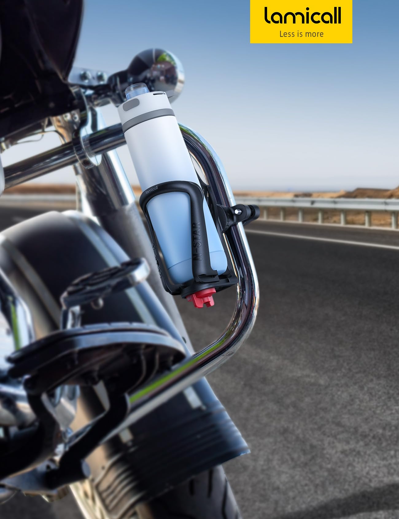 Lamicall Flaschenhalter Fahrrad Getränkehalter Motorrad - [Für Flaschen mit 48-71mm Durchmesser & Max. 500ML] Trinkflaschen Halterung für Ebike, MTB, Kinderwagen, Flaschenhalterung für Rahmen & Lenker 7