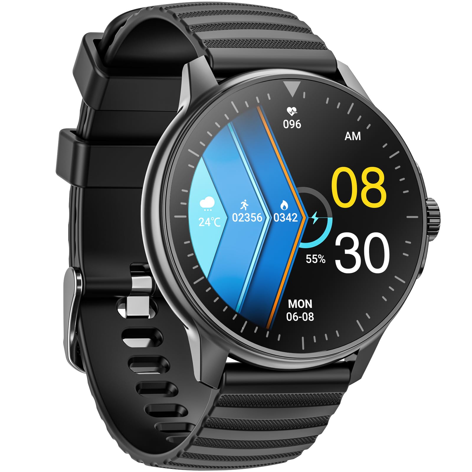 Smart Watch for Men Women with Bluetooth Call, HD Fitness Activity Tracker with 111 Sport Modes,Voice Assistant IP67 Waterproof Smartwatch with Blood Pressure Sleep Monitor for Android and iPhone