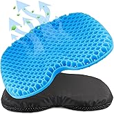 seeykey Anti-Slip Kayak Seat Cushion, Waterproof Thicken Gel Kayak Seat Pad with Non-Slip Cover, Canoe Seat Cushion Kayak Accessories Kayak Canoe Boat Equipment