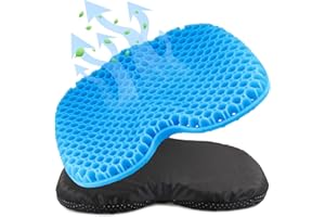 seeykey Anti-Slip Kayak Seat Cushion, Waterproof Thicken Gel Kayak Seat Pad with Non-Slip Cover, Canoe Seat Cushion Kayak Accessories Kayak Canoe Boat Equipment