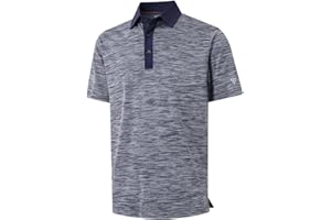 M MAELREG Golf Shirts for Men Dry Fit Short Sleeve Casual Performance Moisture Wicking Heather Pique Collared Polo Shirts