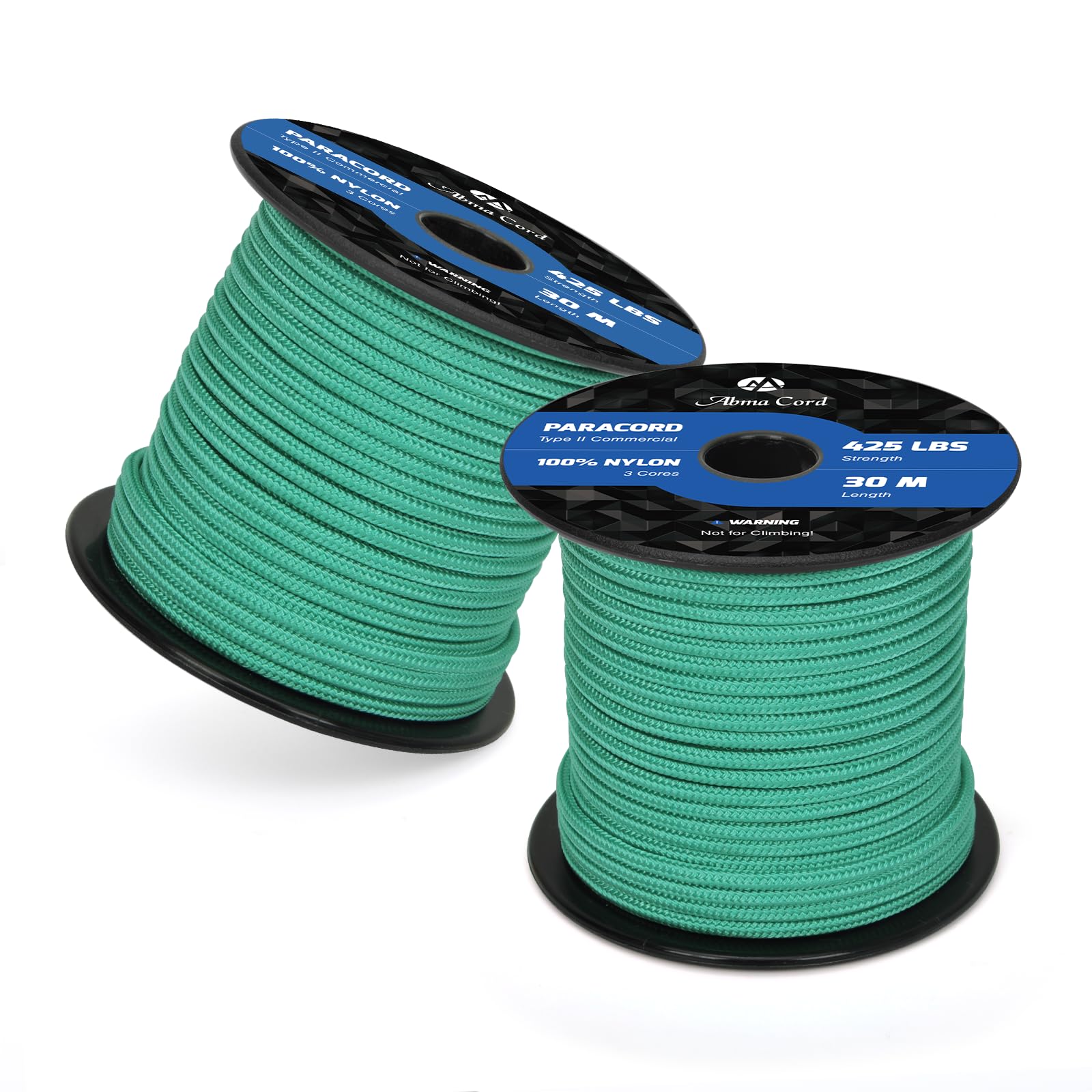 Abma Cord Paracord 425 lbs 3mm 100% Nylon 30M - Mint — image 1