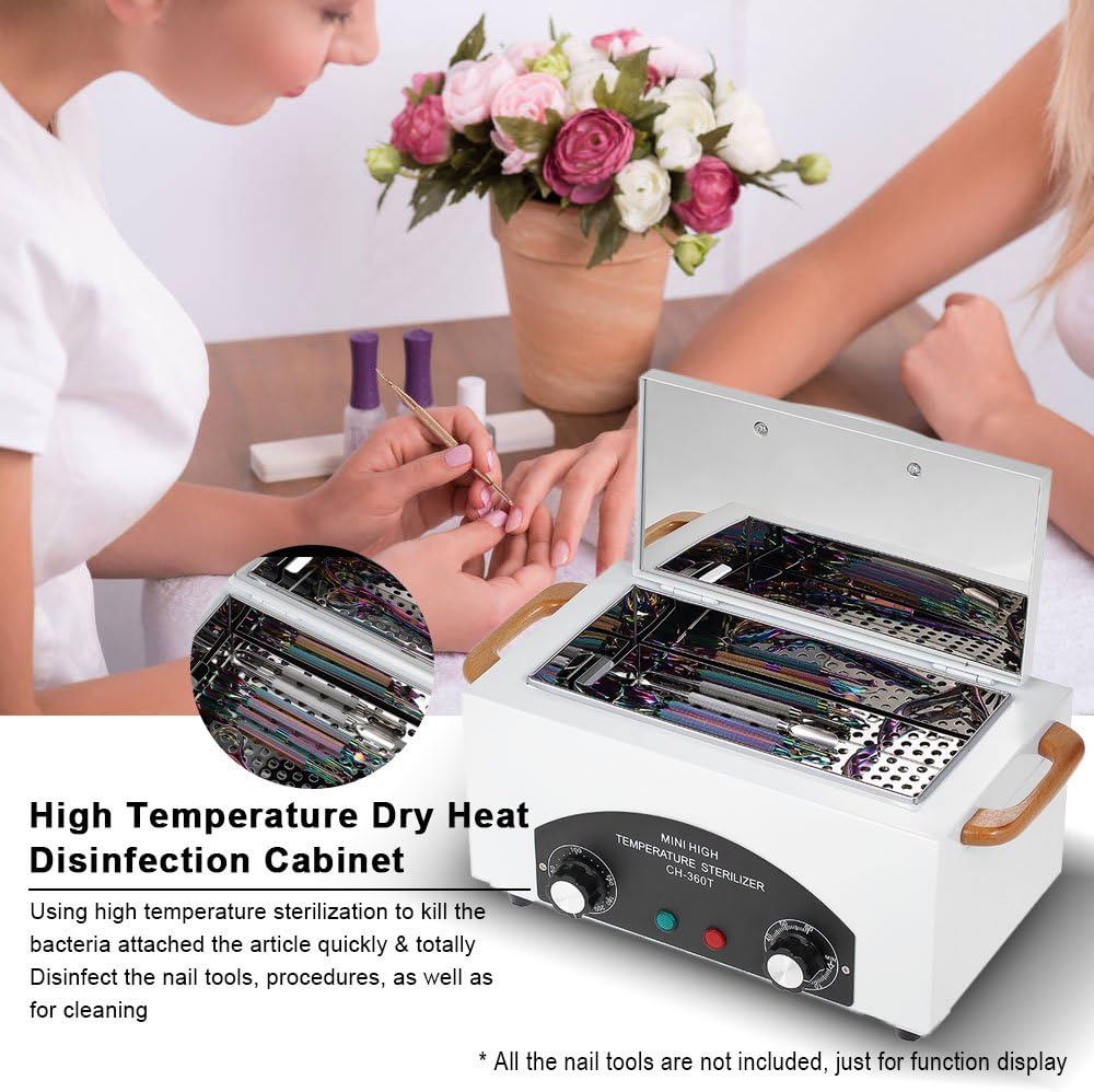 Metal Tool Cleaner, 300W 1.5L with Timer Heat Cleaning for Box Manicure Pedicure SPA Salon Barber Equipment for Sundry Beauty Hair Nail Metal Tools with Handle: Arts, Crafts & Sewing