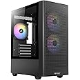 ANTEC NX500M ARGB, High-Airflow Mesh Front Panel, Type-C 3.2 Gen2 Ready, 3 x 120mm ARGB Fans Included, Tempered Glass Side Panel, Up to 6 Fans, 360mm Radiator Support, Mini-Tower M-ATX Gaming Case