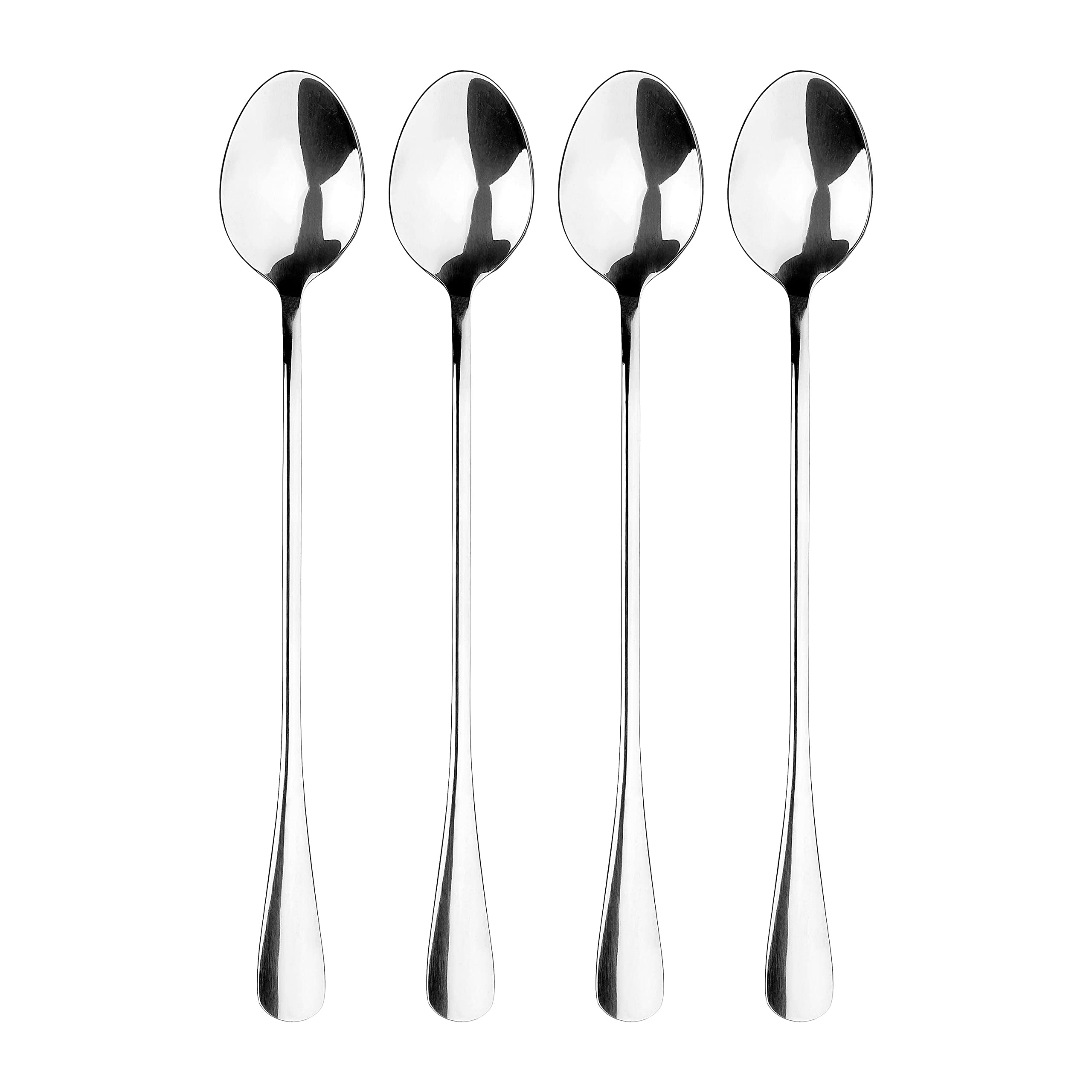 Tala Performance Stainless Steel Latte Spoons, Premium 4 Piece Set, Ideal Quality Stainless Steel with Mirror Polish Finish, Dishwasher Safe, Metallic Silver