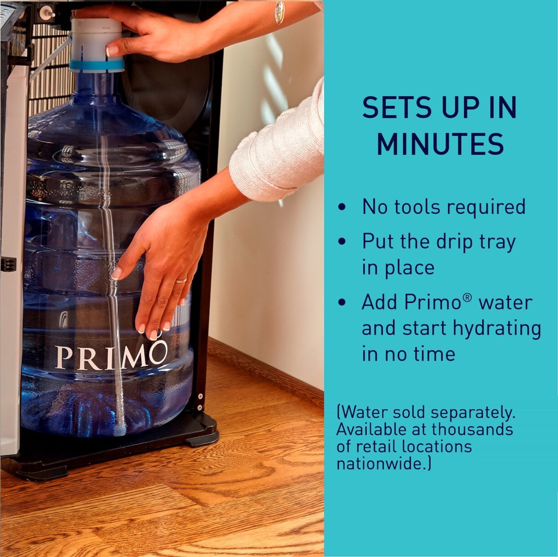 Primo Stainless Steel 1 Spout SelfSanitizing Bottom Load Hot, Cold and