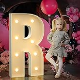 Marquee Letters 3 Feet Tall 3FT Large Light Up Letters R for Backdrop Big Marry Me Sign Birthday Party Decorations Engagement Party Pre-Cut Foam Board
