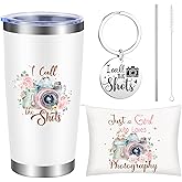 IUUIVV Photographer Gifts for Women, Photography Gifts for Camera Lovers with 20 oz Stainless Steel Tumbler with Lid Makeup Bag and Keychain for Christmas Birthday Holiday