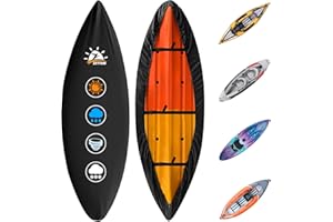 Zettum Kayak Cover 10 FT - 600D Canoe Cover for Outdoor Storage, Heavy Duty & Waterproof, Fade-Resistant Kayak Accessory for 