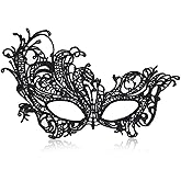 Ralleyfun Masquerade Mask for Women Lace Halloween Venetian Party Masks for Carnival Mardi Gras Costume Cosplay