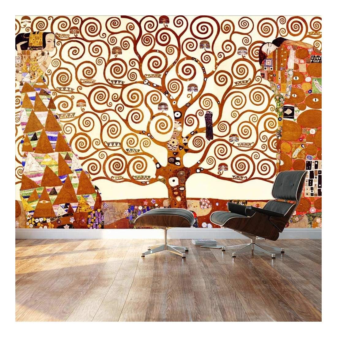 Wall26 - Large Wall Mural - Classic Painting - The Tree of Life by Gustav Klimt | Self-Adhesive Vinyl Wallpaper/Removable Modern Decorating Wall Art - 100" x 144"