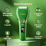 ShoRan Electric Foot File Remover, USB Rechargeable, 3 Rollers view 3