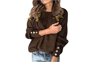 COTECRAM Women's Fashion Long Sleeve Oversized Knit Sweaters Casual Crew Neck Loose Warm Pullover Tops Halloween Sweater