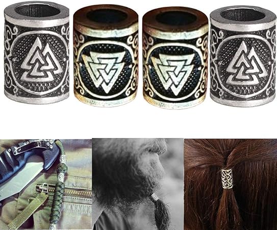 Amazon Com Viking Beard Hair Beads 4 Pcs Metal Norse Viking Hair