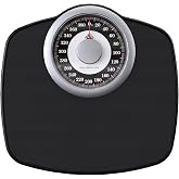 A25 Analog Bathroom Scale, Anti-Skid Surface, High Precision, Up to 400 lb | Compact Platform with Clear 5 Point 3 Inch Dial for Quick, Accurate Readings - Black
