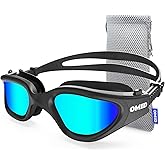 OMID Swim Goggles, P2 Polarized Swimming Goggles for Men Anti-fog Goggles Swimming for Adult Women