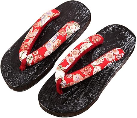 Amazon Jiyaru 下駄サンダル レディース 和柄 焼桐下駄 サンダル浴衣 花火大会 夏祭りビーチ Jiyaru シューズ バッグ