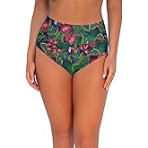 Sunsets Printed Fold-Over High-Waist Bikini Bottom S, Welcome to Rio